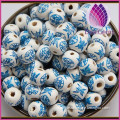 10x12mm pinting wood round beads for diy jewerly